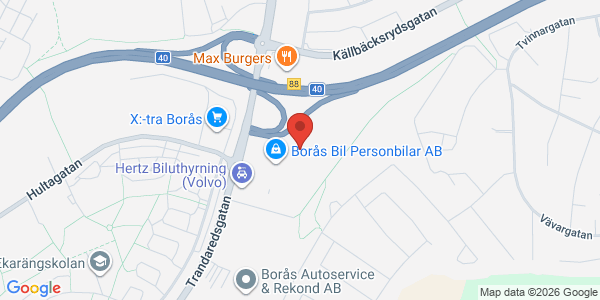 Karta för AB Svensk Bilprovning Borås