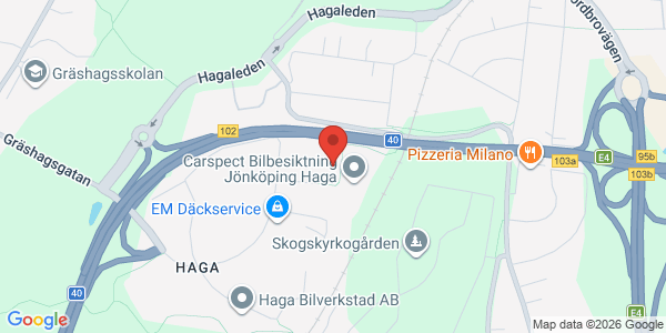 Karta för Carspect AB Jönköping Haga
