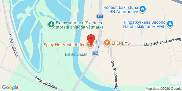 Karta för AB Svensk Bilprovning Eskilstuna