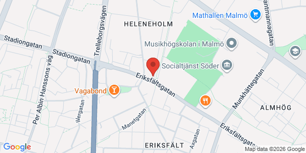 Karta för Carspect AB Malmö Eriksfält