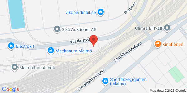 Karta för Carspect AB Malmö Västkustvägen