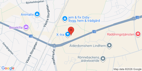 Karta för Carspect AB Osby