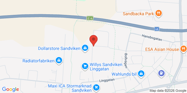 Karta för Carspect AB Sandviken