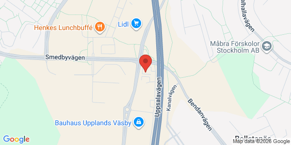 Karta för Carspect AB Upplands Väsby