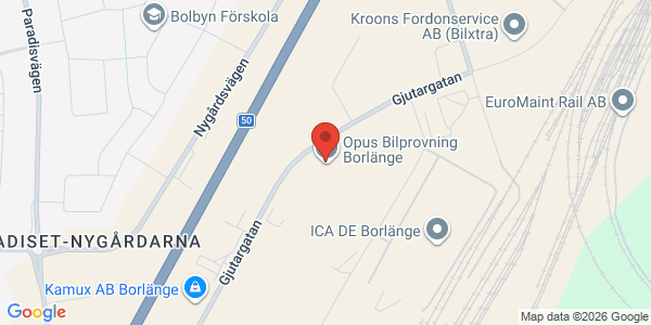 Karta för Opus Bilprovning AB Borlänge
