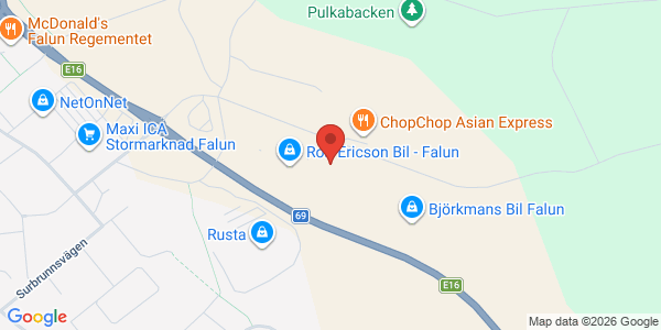 Karta för Opus Bilprovning AB Falun