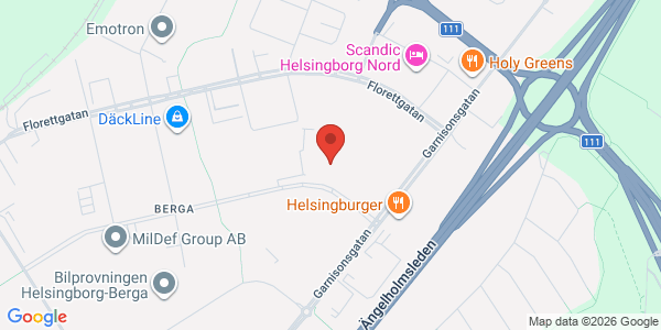 Karta för Opus Bilprovning AB Helsingborg