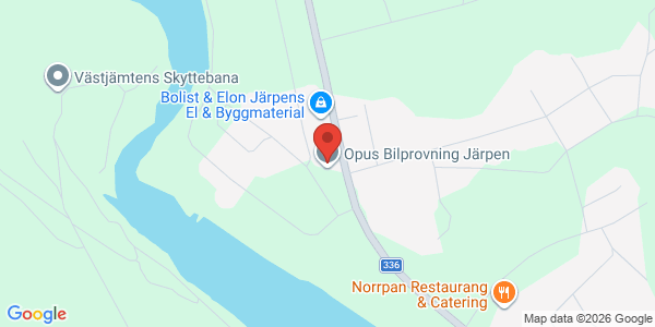 Karta för Opus Bilprovning AB Järpen