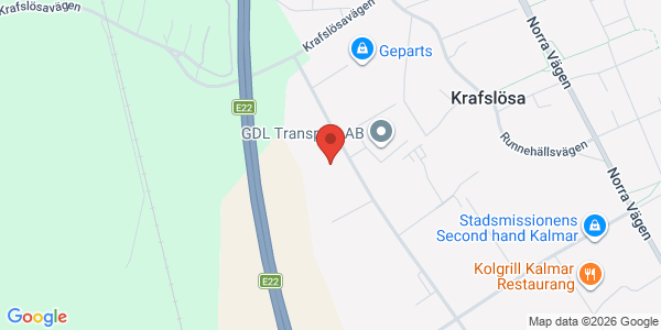 Karta för Opus Bilprovning AB Kalmar
