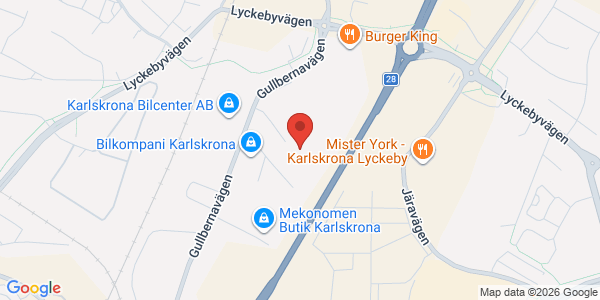 Karta för Opus Bilprovning AB Karlskrona