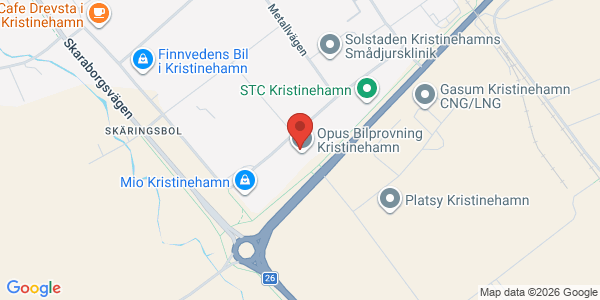 Karta för Opus Bilprovning AB Kristinehamn
