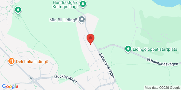 Karta för Opus Bilprovning AB Lidingö