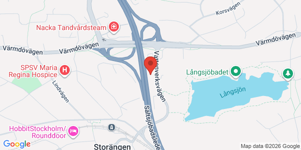 Karta för Opus Bilprovning AB Nacka