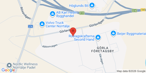 Karta för Opus Bilprovning AB Norrtälje