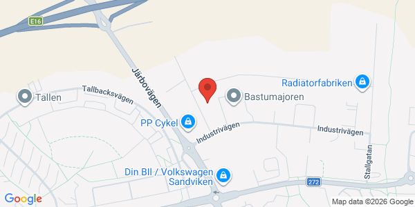 Karta för Opus Bilprovning AB Sandviken