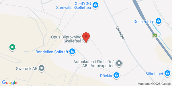 Karta för Opus Bilprovning AB Skellefteå