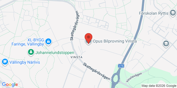 Karta för Opus Bilprovning AB Vinsta