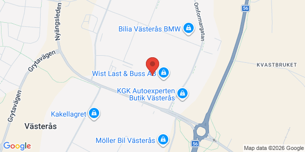 Karta för Opus Bilprovning AB Västerås-Nyängsleden