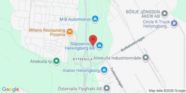 Karta för AB Svensk Bilprovning Helsingborg