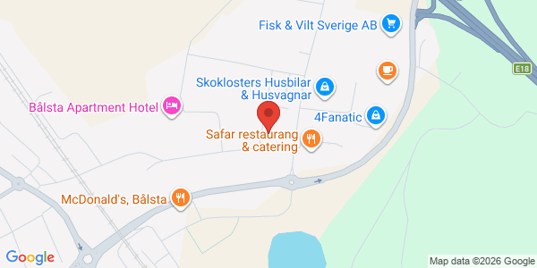 Karta för Besikta Bilprovning i Sverige AB Bålsta