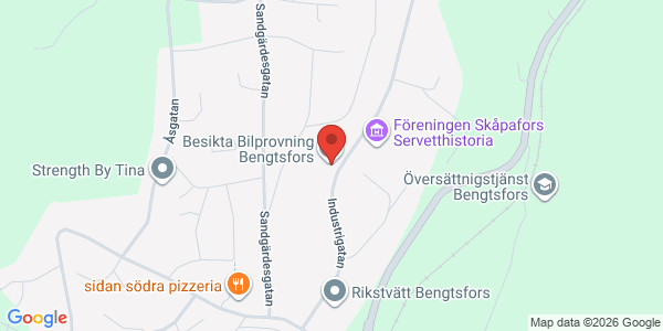 Karta för Besikta Bilprovning i Sverige AB Bengtsfors