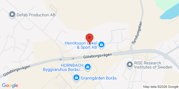 Karta för Besikta Bilprovning i Sverige AB Borås