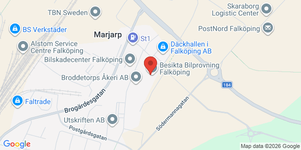 Karta för Besikta Bilprovning i Sverige AB Falköping