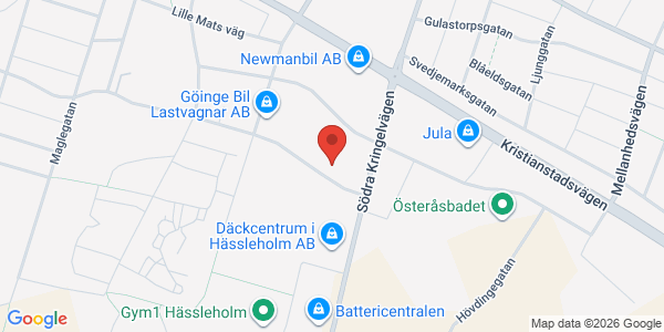 Karta för Besikta Bilprovning i Sverige AB Hässleholm
