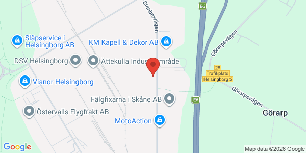 Karta för Besikta Bilprovning i Sverige AB Helsingborg