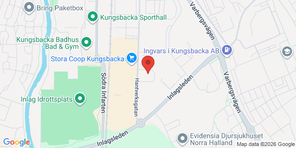 Karta för Besikta Bilprovning i Sverige AB Kungsbacka