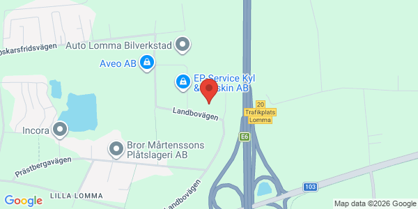 Karta för Besikta Bilprovning i Sverige AB Lomma