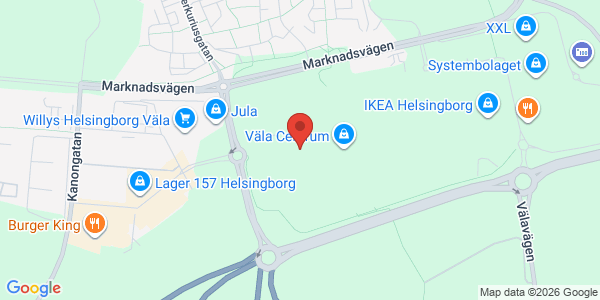 Karta för Besikta Bilprovning i Sverige AB Ödåkra-Väla