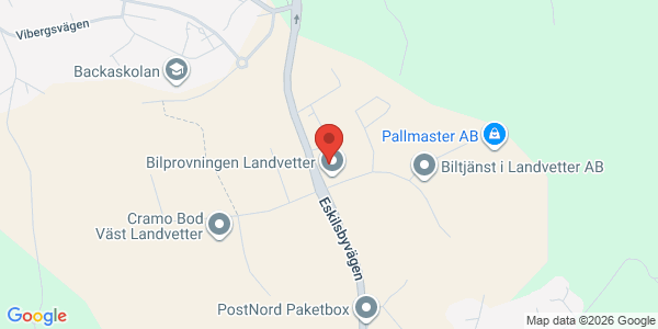 Karta för AB Svensk Bilprovning Landvetter