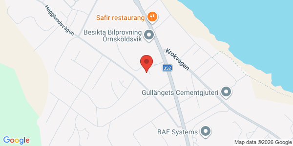 Karta för Besikta Bilprovning i Sverige AB Örnsköldsvik