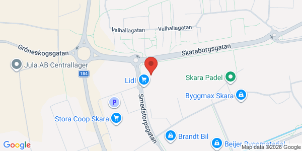 Karta för Besikta Bilprovning i Sverige AB Skara