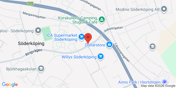 Karta för Besikta Bilprovning i Sverige AB Söderköping