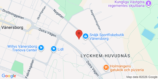 Karta för Besikta Bilprovning i Sverige AB Vänersborg