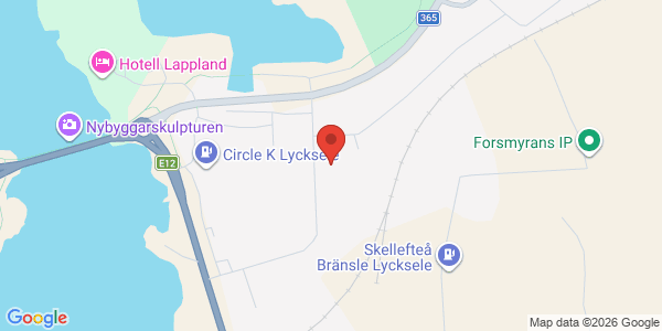 Karta för AB Svensk Bilprovning Lycksele