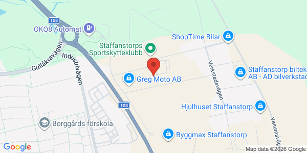 Karta för Fordonsprovarna i Staffanstorp