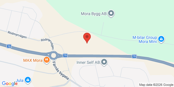 Karta för DEKRA Automotive AB Mora Färnäs