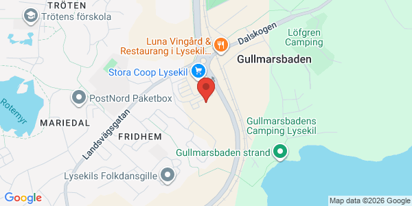 Karta för AB Svensk Bilprovning Lysekil
