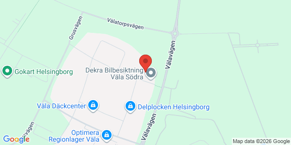 Karta för DEKRA Automotive AB Väla Helsingborg