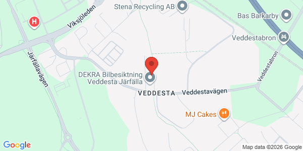 Karta för DEKRA - Järfälla