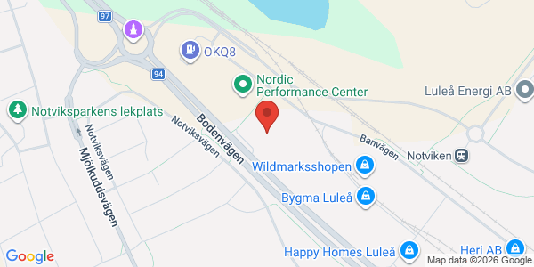 Karta för DEKRA - Luleå