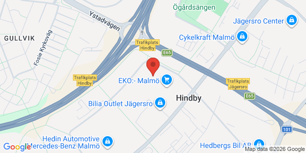 Karta för AB Svensk Bilprovning Malmö