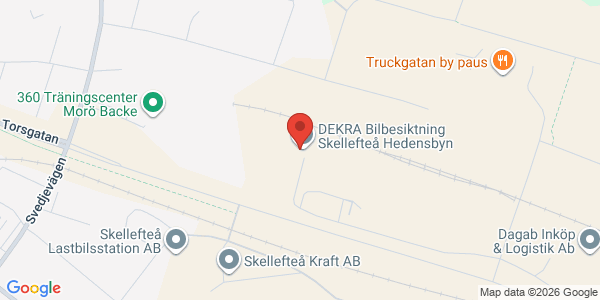 Karta för DEKRA - Skellefteå - Hedensbyn
