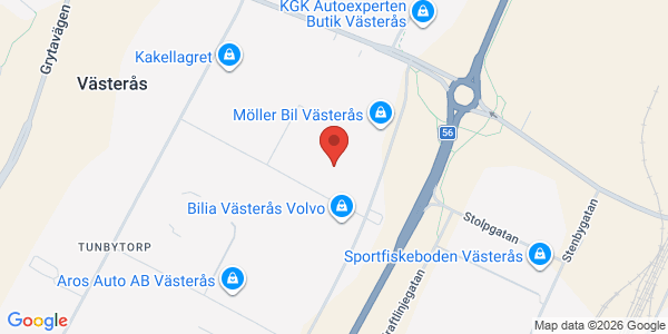 Karta för DEKRA - Västerås