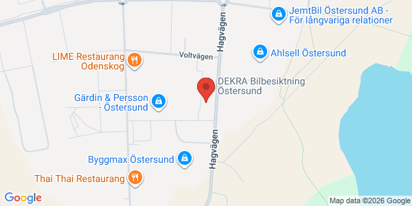Karta för DEKRA - Östersund