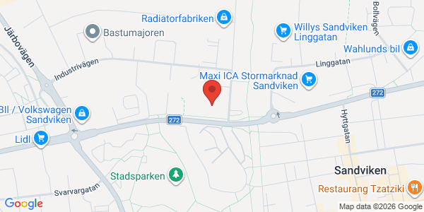 Karta för DEKRA - Sandviken