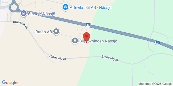 Karta för AB Svensk Bilprovning Nässjö